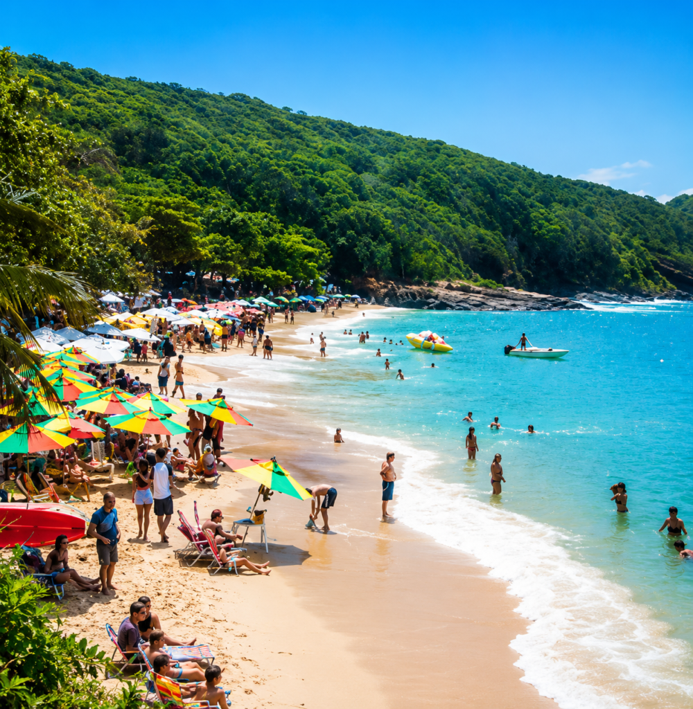 Praia paradisíaca Buzios no Rio de Janeiro – Águas cristalinas e natureza